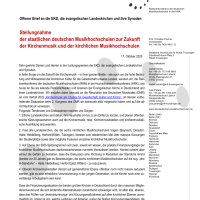 Offener Brief der Musikhochschulen